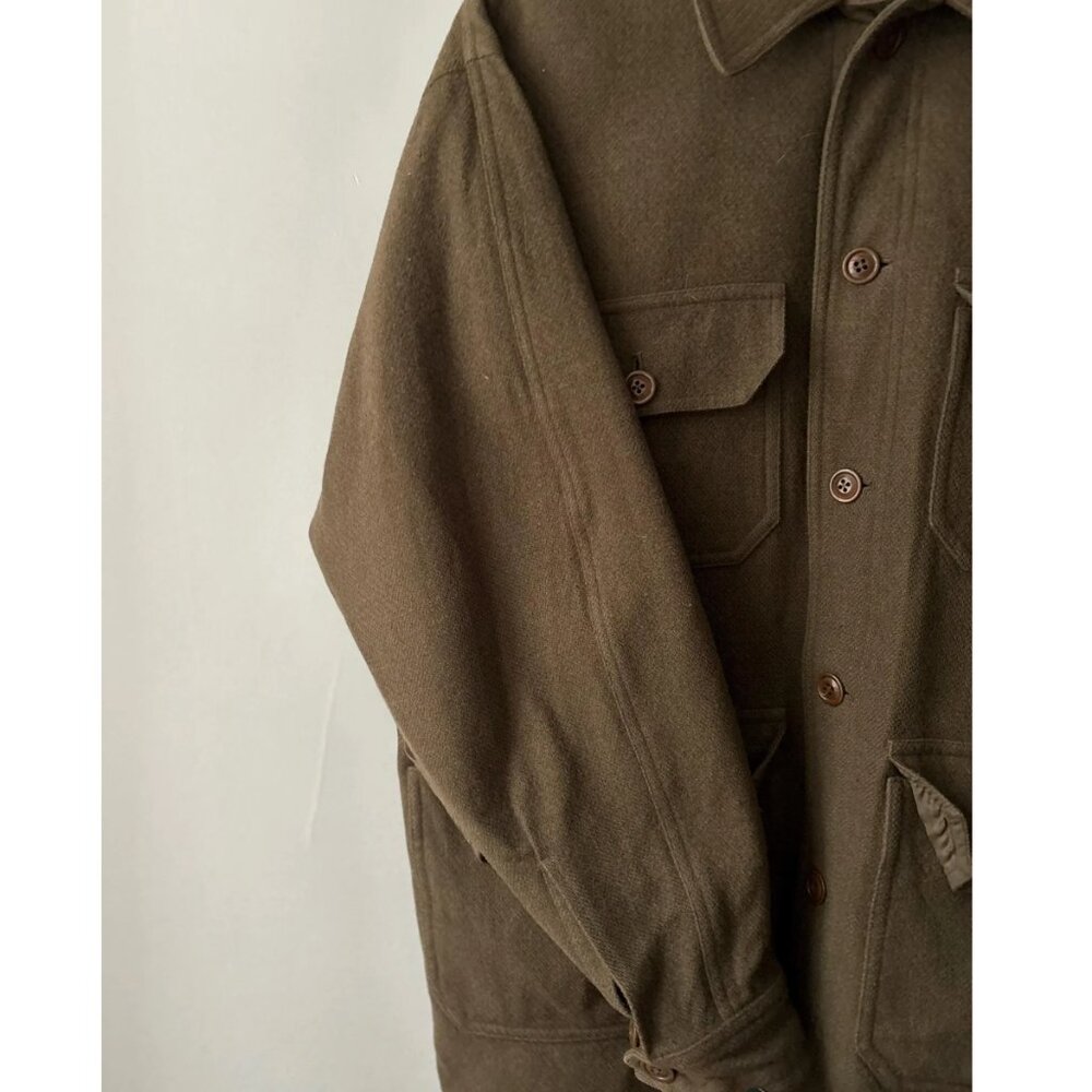 1990s Polo Ralph Lauren Wool Jacket | Vintage Green Sport Coat with Pockets - Picture 5 of 11